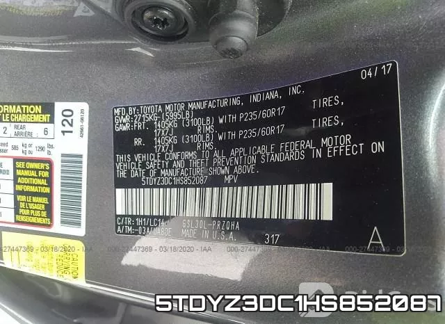 5TDYZ3DC1HS852087