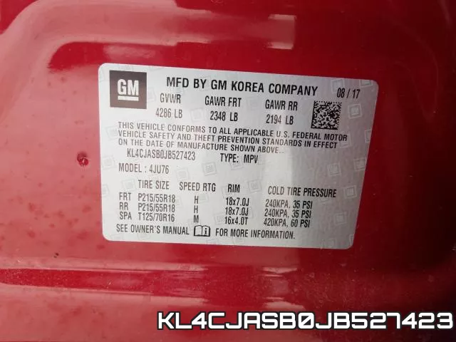KL4CJASB0JB527423