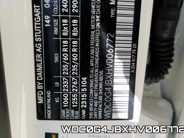 WDC0G4JBXHV006772