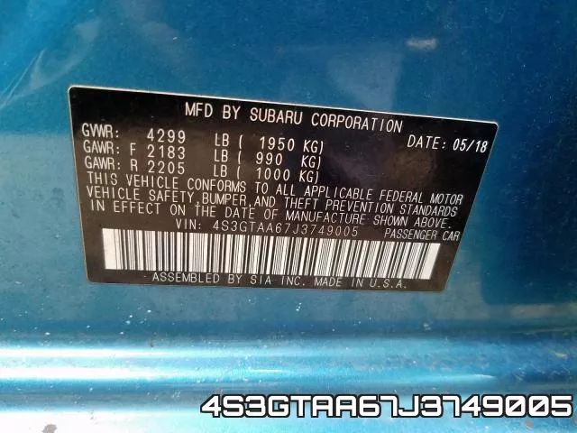 4S3GTAA67J3749005