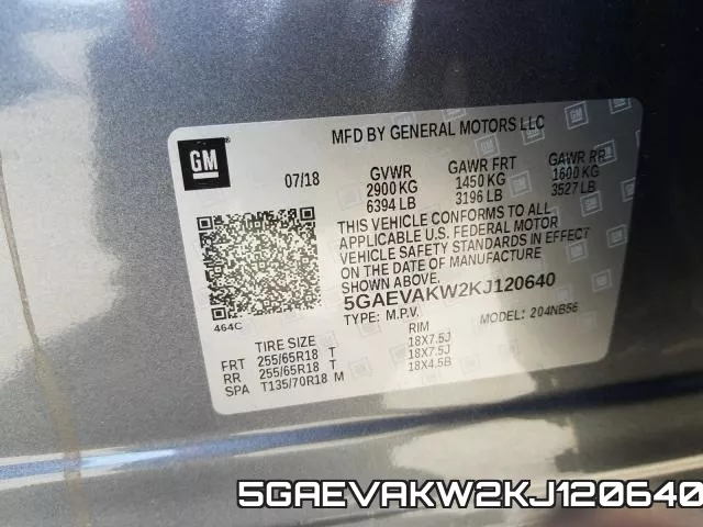 5GAEVAKW2KJ120640