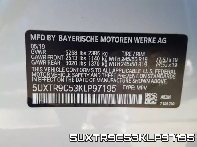 5UXTR9C53KLP97195