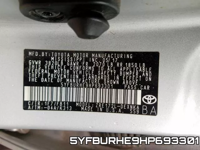 5YFBURHE9HP693301