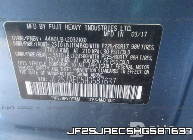 JF2SJAEC5HG587637