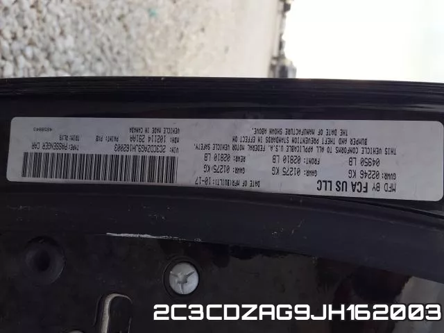 2C3CDZAG9JH162003