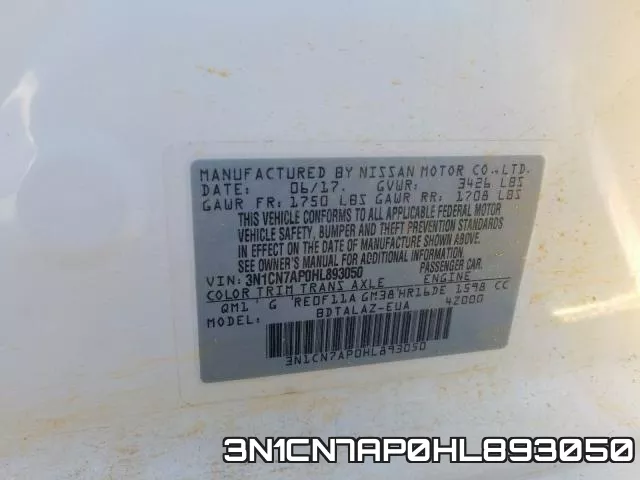 3N1CN7AP0HL893050