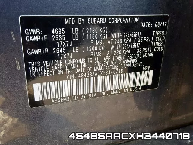 4S4BSAACXH3440718
