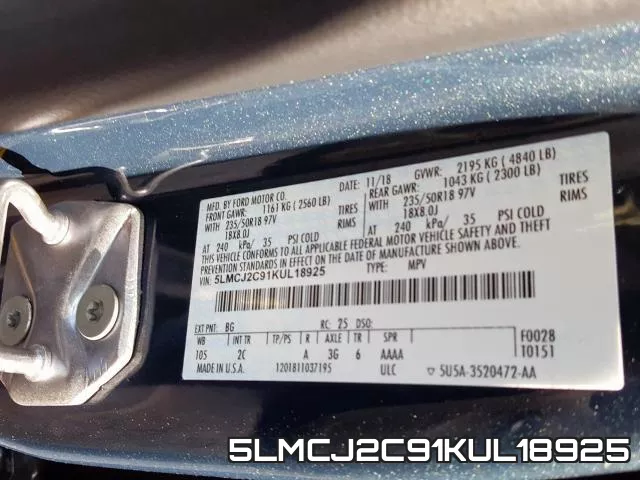 5LMCJ2C91KUL18925