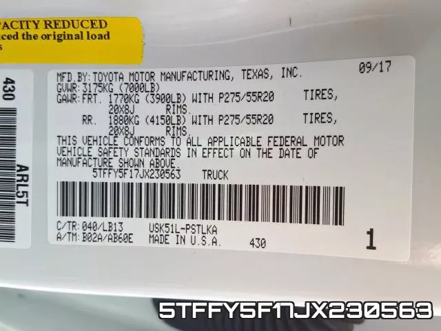 5TFFY5F17JX230563