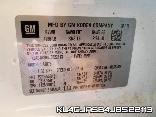 KL4CJASB4JB522113