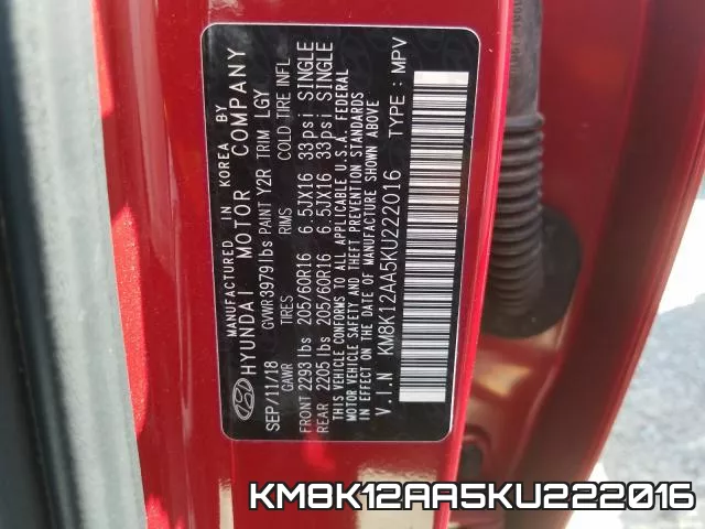 KM8K12AA5KU222016