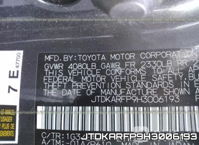 JTDKARFP9H3006193