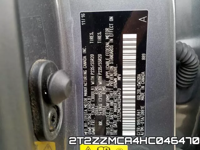 2T2ZZMCA4HC046470