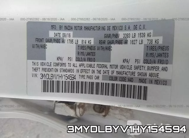 3MYDLBYV1HY154594