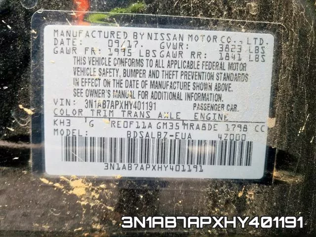3N1AB7APXHY401191