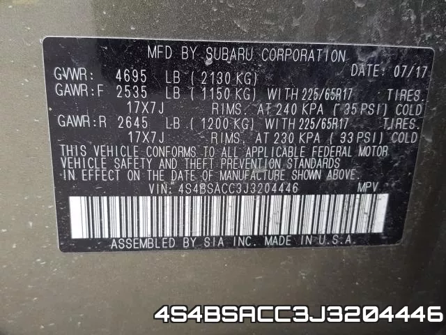 4S4BSACC3J3204446