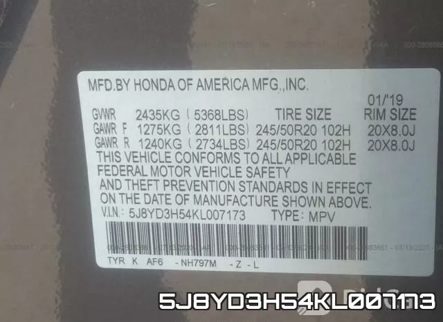 5J8YD3H54KL007173