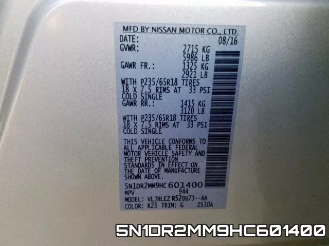 5N1DR2MM9HC601400