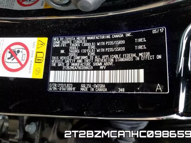 2T2BZMCA7HC098659