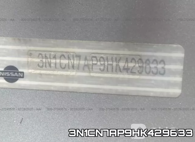 3N1CN7AP9HK429633