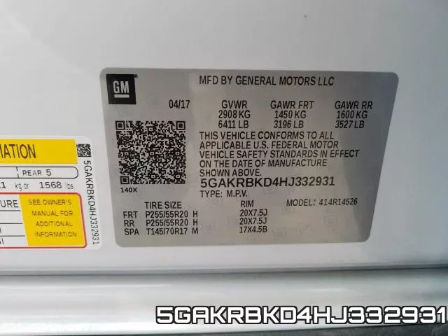 5GAKRBKD4HJ332931