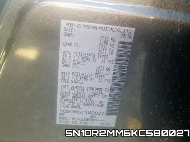 5N1DR2MM6KC580027