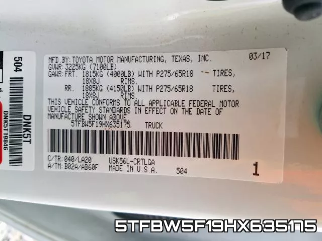 5TFBW5F19HX635175