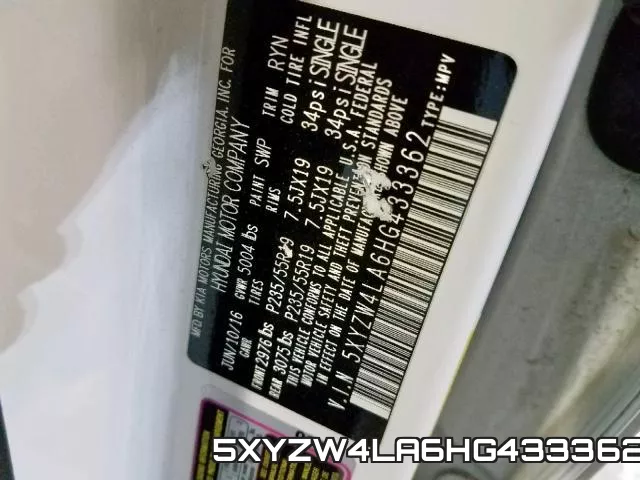 5XYZW4LA6HG433362