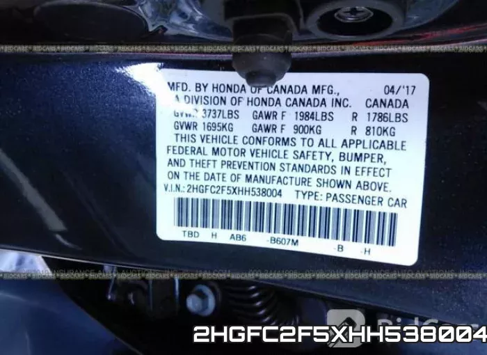 2HGFC2F5XHH538004