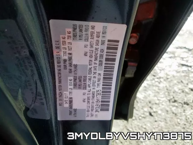 3MYDLBYV5HY173875