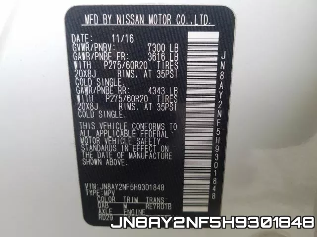 JN8AY2NF5H9301848