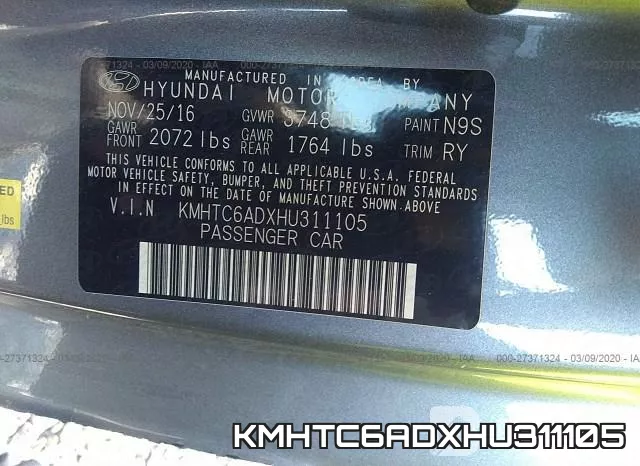 KMHTC6ADXHU311105