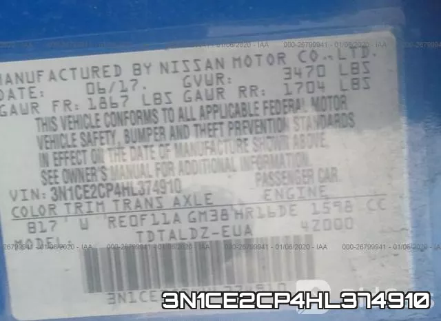 3N1CE2CP4HL374910