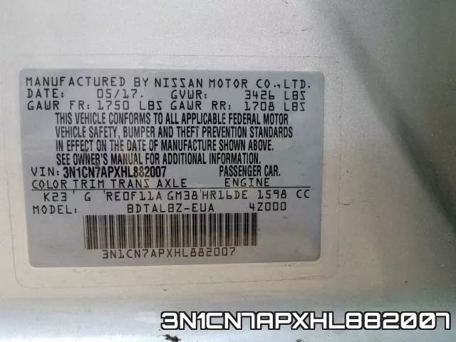 3N1CN7APXHL882007