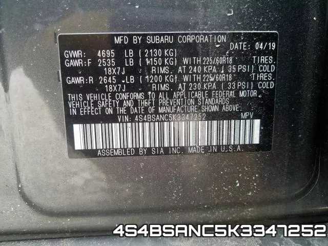 4S4BSANC5K3347252