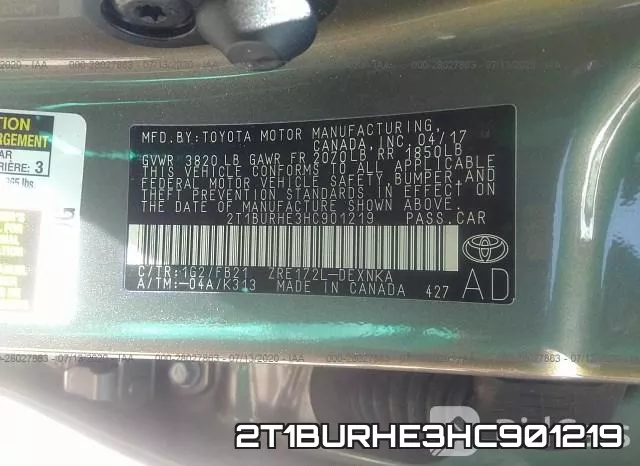 2T1BURHE3HC901219
