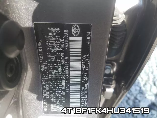 4T1BF1FK4HU341519