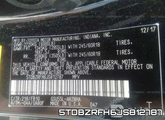 5TDBZRFH6JS812787