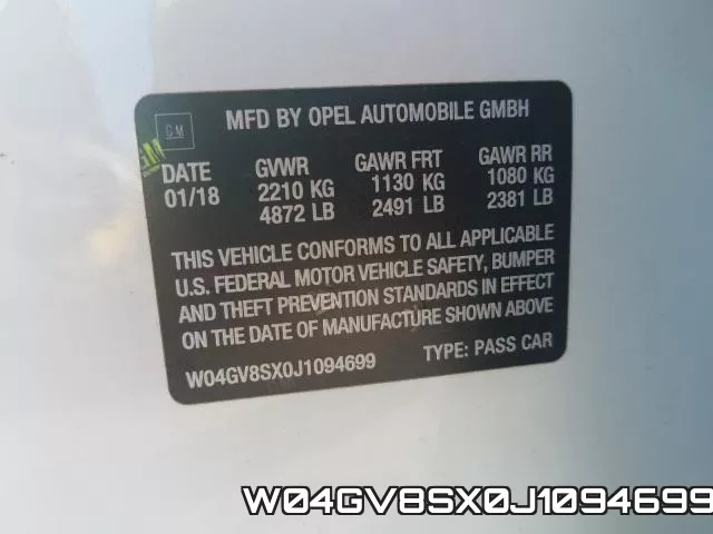 W04GV8SX0J1094699