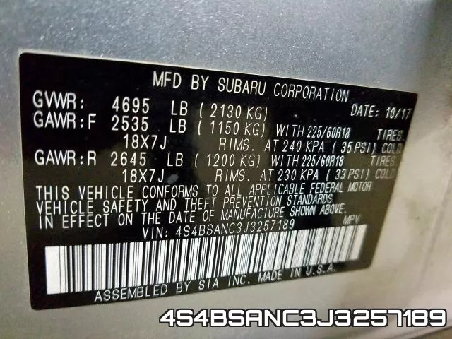 4S4BSANC3J3257189