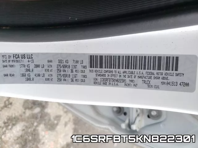 1C6SRFBT5KN822301