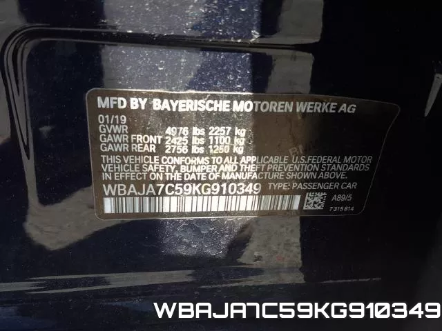 WBAJA7C59KG910349