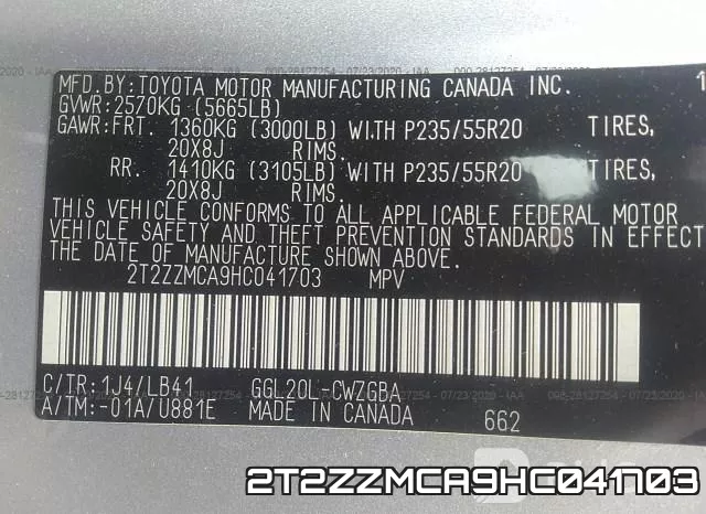 2T2ZZMCA9HC041703