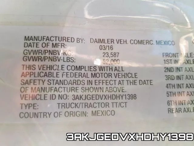 3AKJGEDVXHDHY1398
