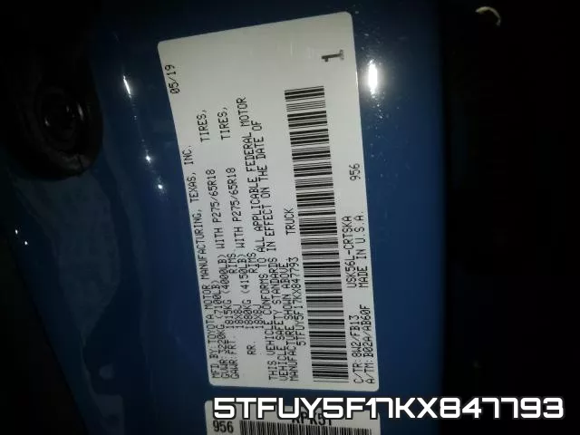 5TFUY5F17KX847793