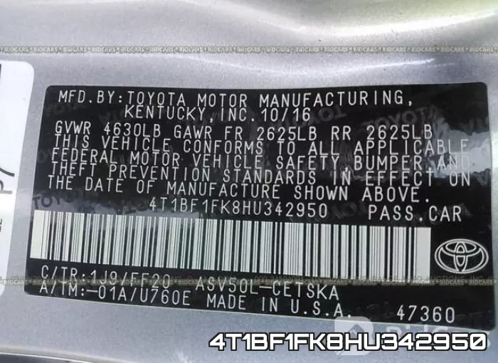 4T1BF1FK8HU342950