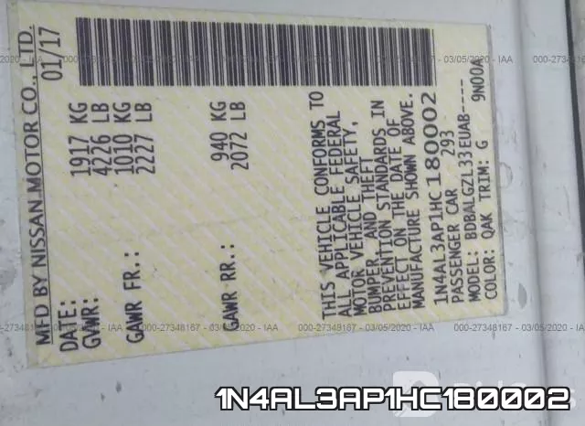 1N4AL3AP1HC180002