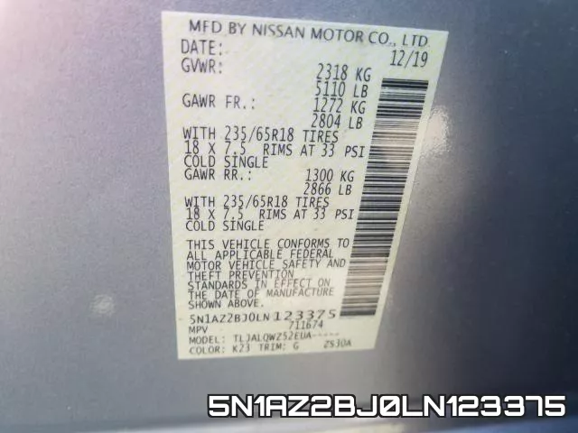 5N1AZ2BJ0LN123375