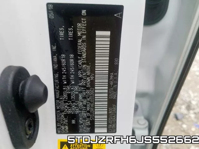 5TDJZRFH6JS552662