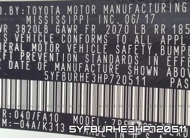 5YFBURHE3HP720511